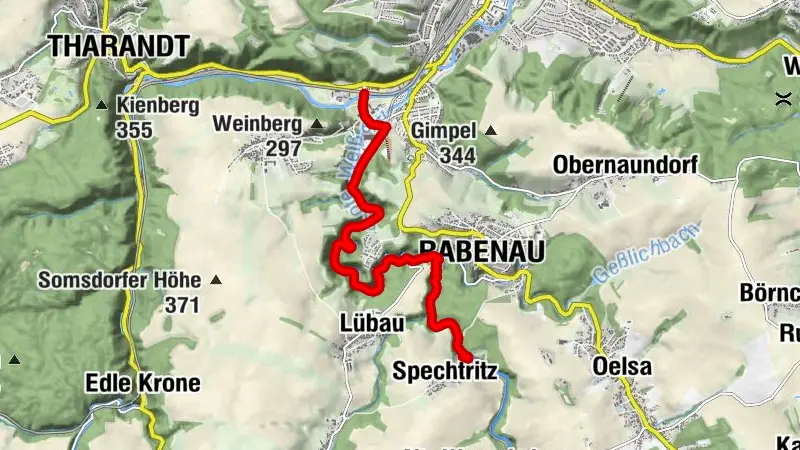 Von Freital an der Roten Weißeritz entlang durch den Rabenauer Grund