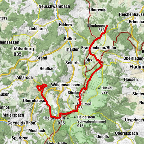 Ellenbogen-Wasserkuppe 
Streckentour