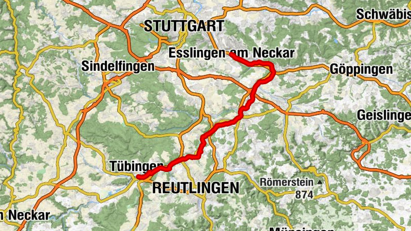 Neckartal-Radweg Etappe 4: Tübingen - Esslingen am Neckar