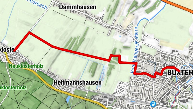 Wanderweg W3 Altstadt - Neukloster