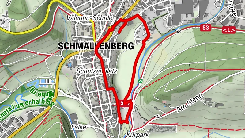 Rundweg über den "Weihnachtsbaumweg" barrierearm