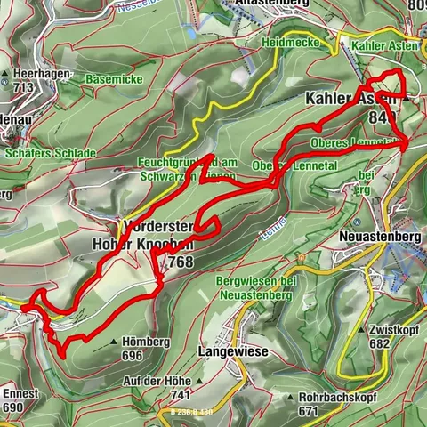 Golddorf Route Westfeld / Rothaarsteig-Spur "Kahler Asten-Steig"
