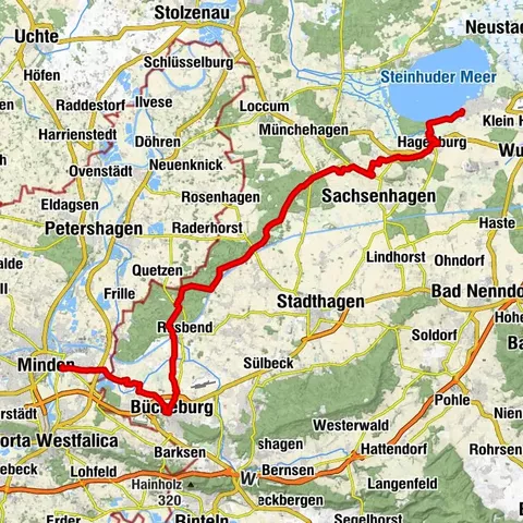 Prince's route in the Schaumburg region