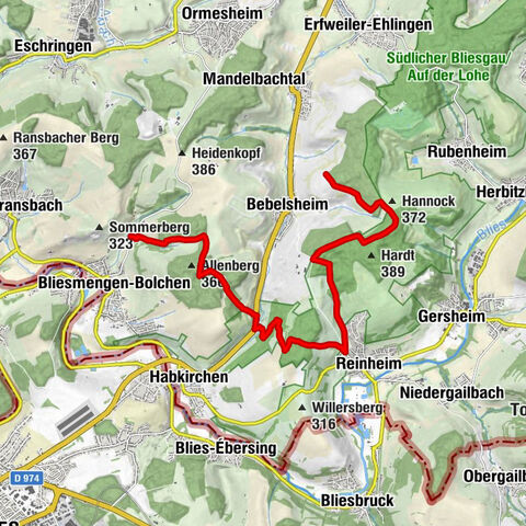 Bliessteig - Etappe 2 (Gräfinthal - Bebelsheim)
