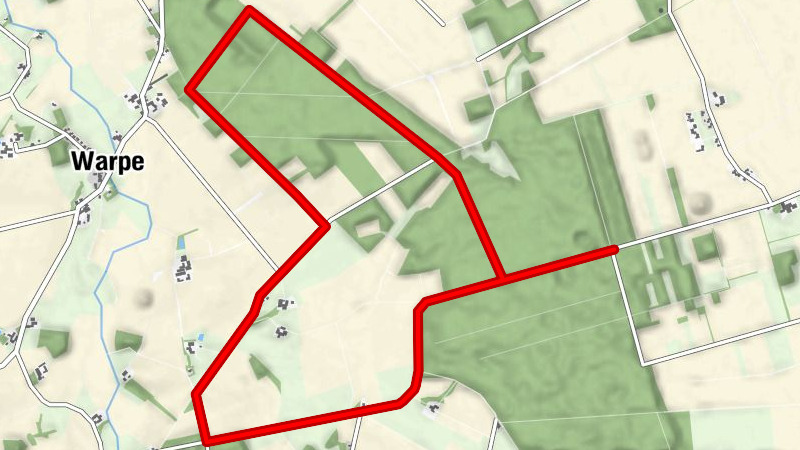 Schweringer Berg-Warpe-Blaue Strecke