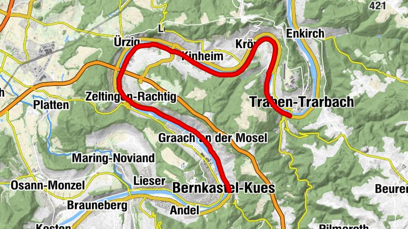 Mosel Cycle Path Section 6: From Bernkastel-Kues to Traben-Trarbach