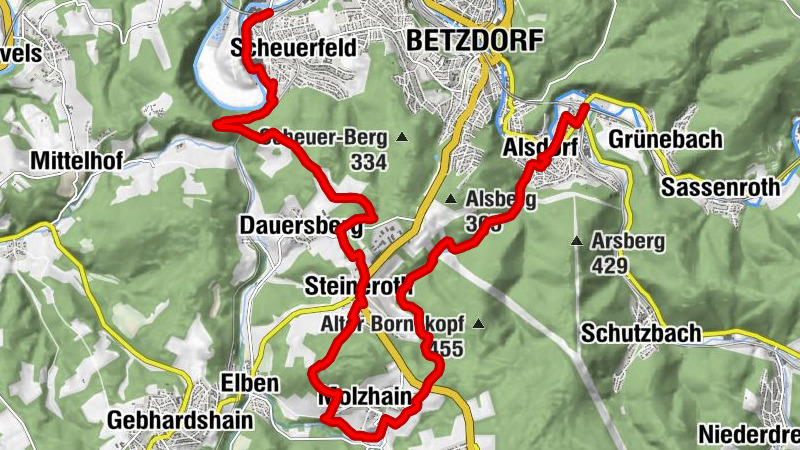 Natursteig Sieg | Etappe 12 | Scheuerfeld–Alsdorf