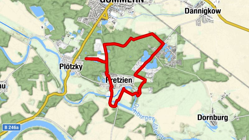 Rundweg durch das Erholungsgebiet Plötzky und Pretzien