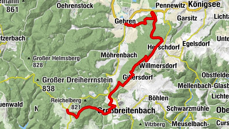 Wanderung - Pilzsteig - Von Neustadt nach Gehren - Thüringer Wald
