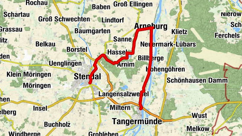 Altmarkrundkurs: Von der Hansestadt Tangermünde in die Hansestadt Stendal