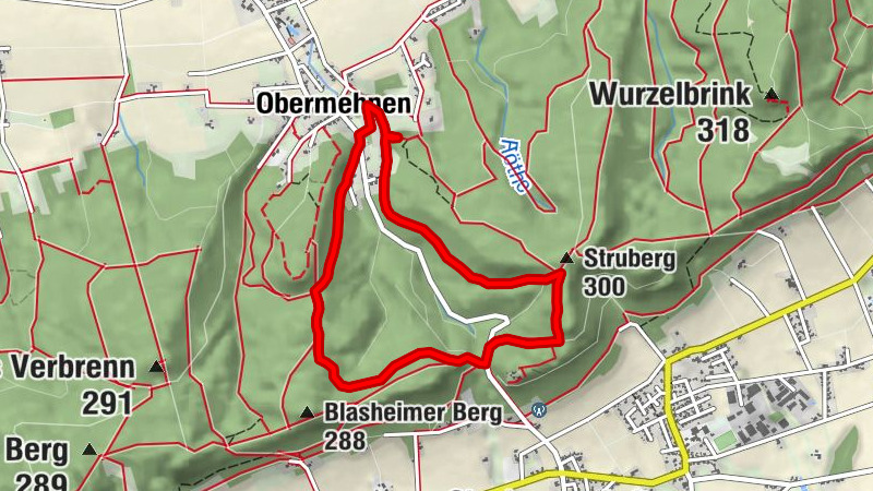 Wanderweg im Wiehengebirge - A3 Obermehnen