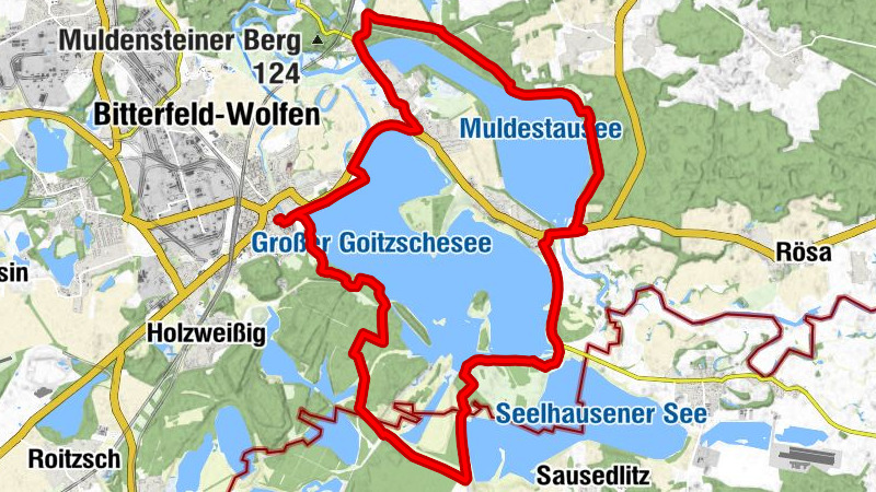 Radtour um den Großen Goitzschesee und Muldestausee