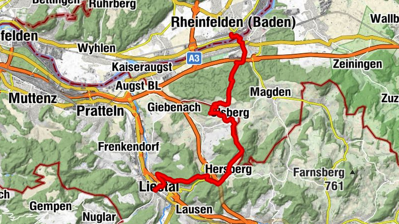 Interregio-Wanderweg Etappe 5: Rheinfelden – Liestal