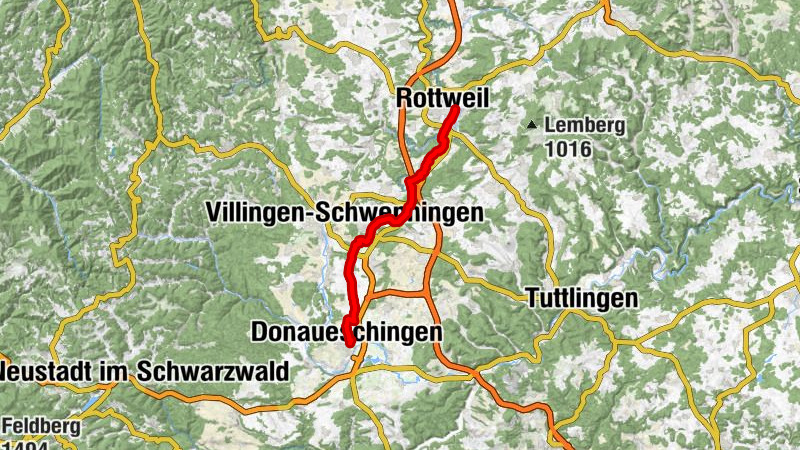 Heidelberg-Schwarzwald-Bodensee-Radweg - Etappe 5