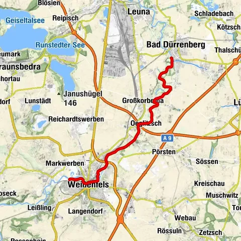 Saale - Etappe 12 am Blauen Band - Von Weißenfels nach Bad Dürrenberg