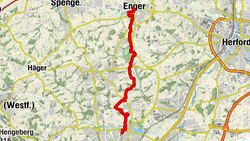 Der "Hasenpatt" von Enger nach Bielefeld-Schildesche