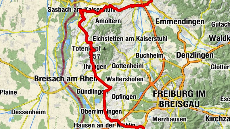 Badischer Weinradweg - Etappe 2: Kaiserstuhl/Tuniberg