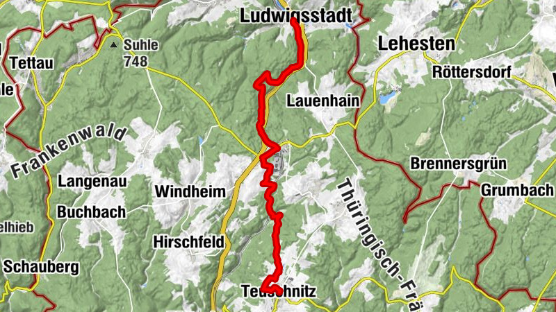 FrankenwaldSteig Etappe 3: Ludwigsstadt - Teuschnitz