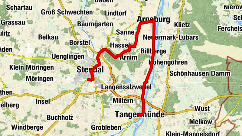 1. Altmark: von Stendal nach Tangermünde  / NASA