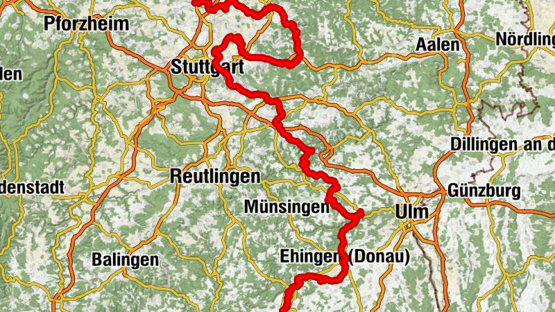 Radroute Deutsche Fachwerkstraße | Etappe Neckartal/Schwäbische Alb