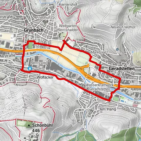 Rundwanderweg Geradstetten - Grunbach