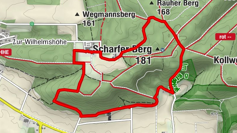 Stemweder Berg Wanderwege - Hilgenpad-Schleife