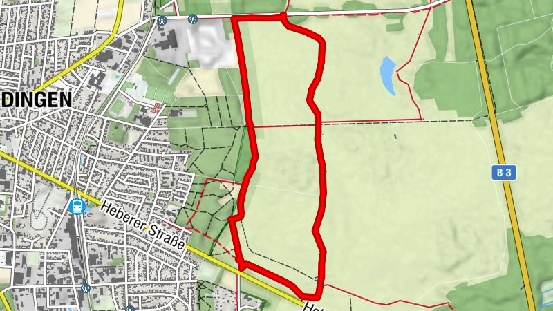 Wanderweg 36 L kurze Wanderung durch die Osterheide