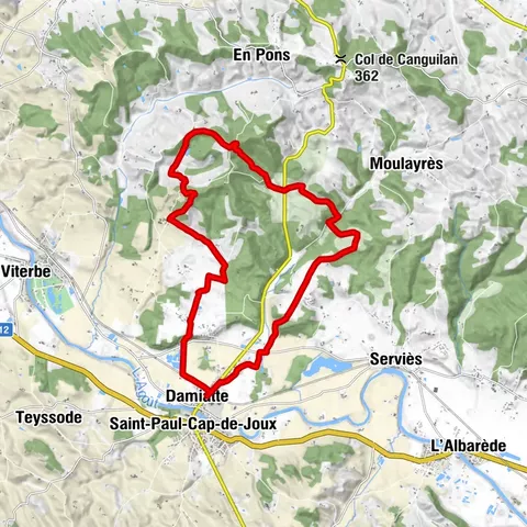 Der bewaldete Rundweg von La Capelle
