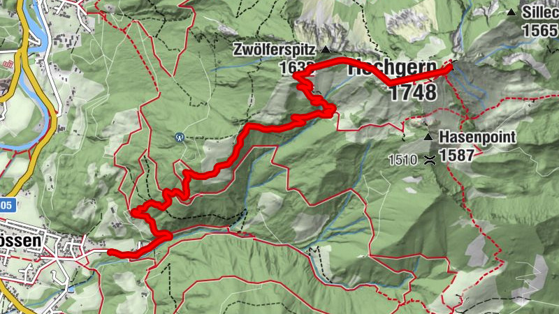 Wanderparkplatz Hochgern 1 - über Enzianhütte- Hochgern