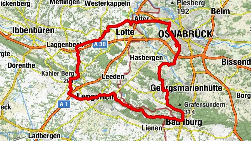 Rennradtour - Kleine Teutoburger Wald-Runde