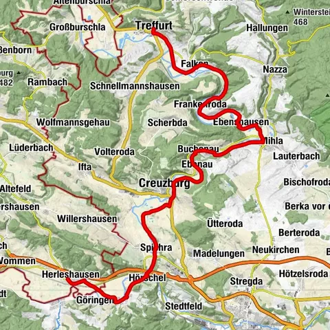 Werratal-Radweg - Abschnitt 2: Von Herleshausen nach Treffurt
