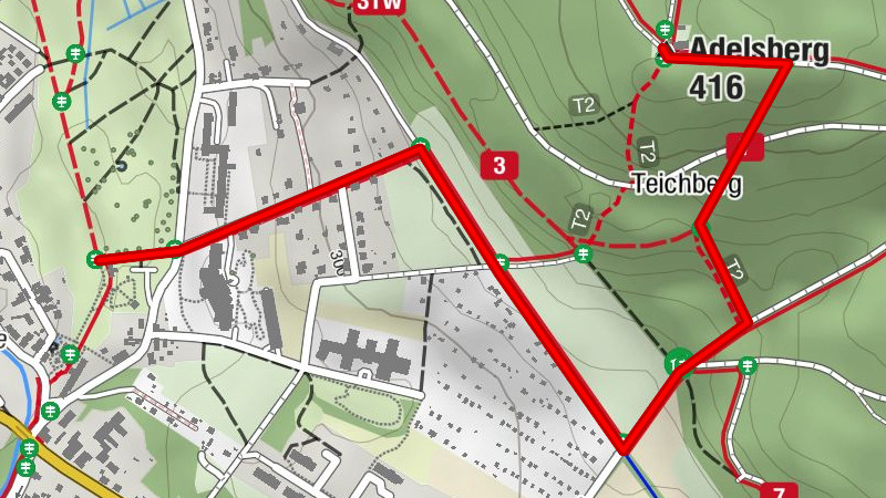 Braune Route zum Paulinenturm