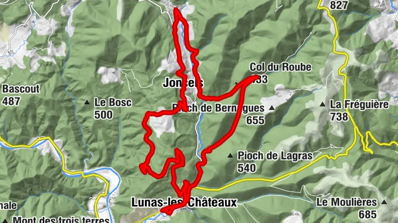 CIRCUIT N°2 LUNAS - LA GRANDE BOUCLE DE JONCELS - SITE VTT-FFC GRAND ORB EN HAUT-LANGUEDOC