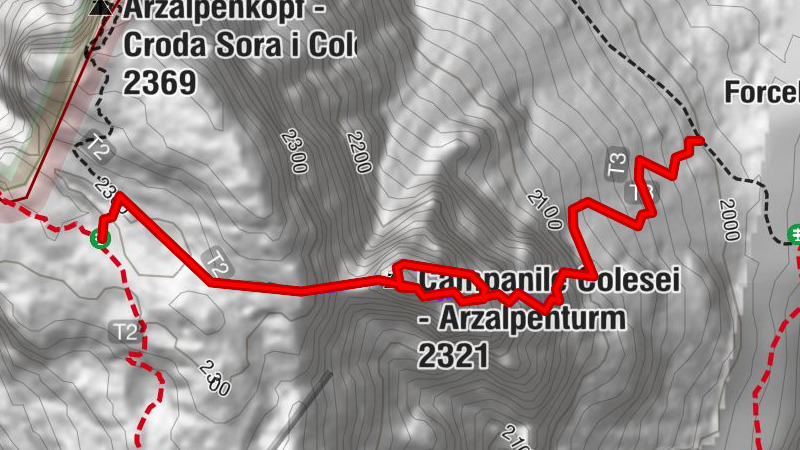 Martini Ferrata auf dem Glockenturm von Colesei