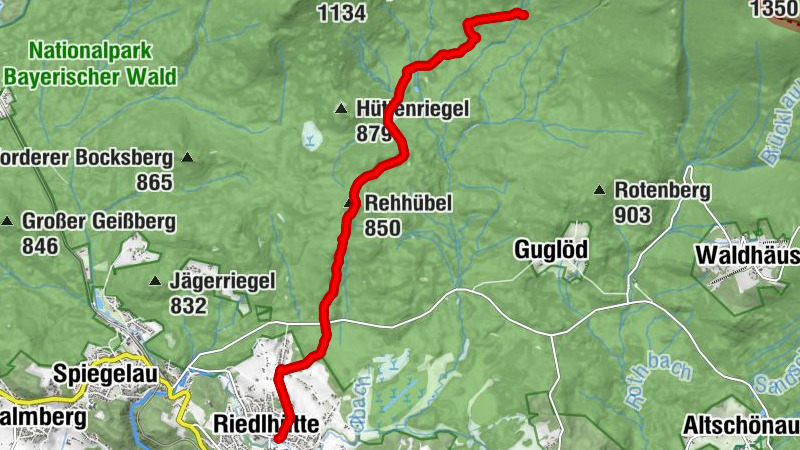 Von Riedlhütte zur Racheldiensthütte