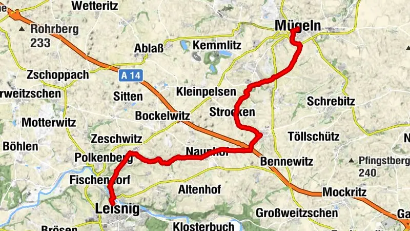 Lutherweg Sachsen von Mügeln nach Leisnig