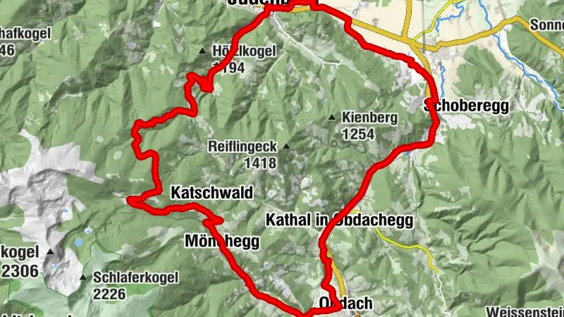 Graveltour Judenburg über Obdach über die Seetaler Alpen