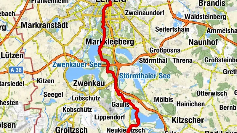 Lutherweg Sachsen von Neukieritzsch nach Leipzig