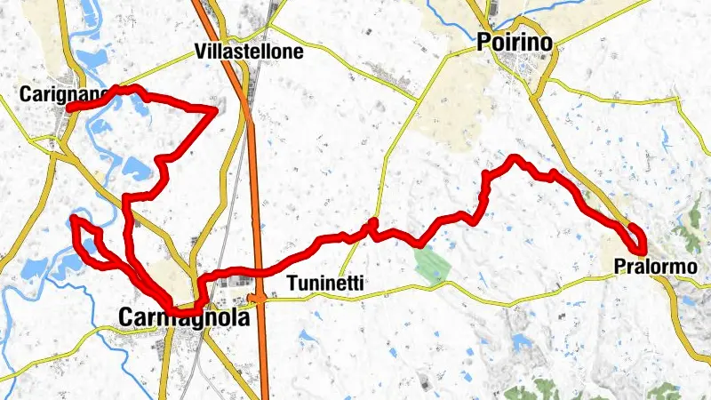 TOURIST_CYCLE_TORINO_SOUTH - Tag 3 - von Carignano nach Pralormo