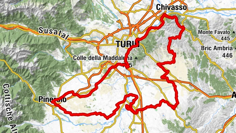 Radring südlich von Turin