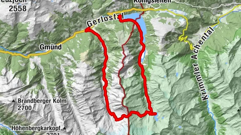 Gerlos-Schönachtal-Keeskarscharte-Zittauer Hütte-Finkau - Nr.511