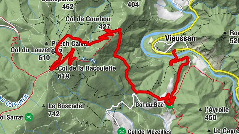 ENDURO-VERBINDUNG Nr. 6: VIEUSSAN / NAUDECH - VTT-FFC-CAROUX IM OBERE LANGUEDOC