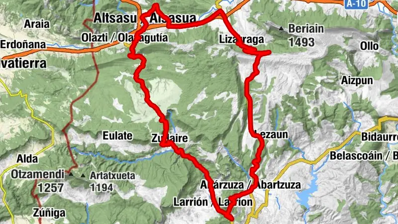 Altsasu / Alsasua - Tunelgaina - Ermita de San Pedro - Urbasa