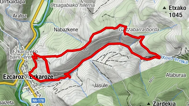 Iglesia de San Román - Xoxoko ur-jauzia / Cascada de Xoxo - Kiñubizkarra - Ezcároz / Ezkaroze