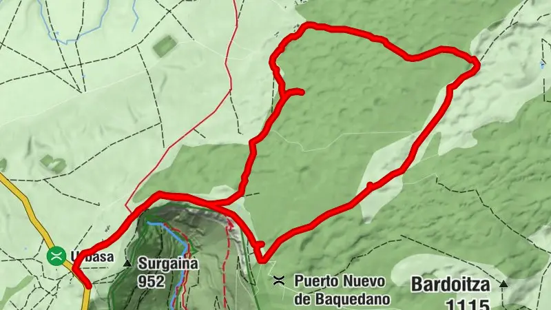 Urbasa gaina - Raso del Puerto Viejo de Baquedano / Portuzargaina arrasoa