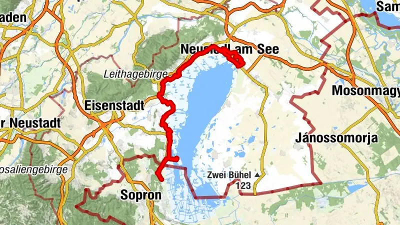 Neusiedlersee Runde über Ungarn 2. Etappe