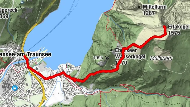 Ebensee Landungsplatz - Erlakogel