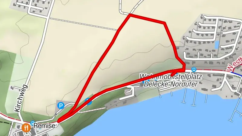 Spazierrunde vom Wohnmobilstellplatz Delecke Nordufer