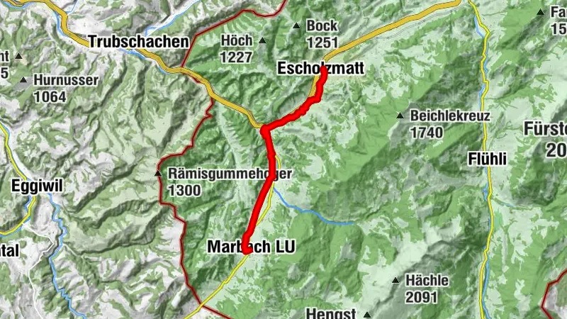 Wanderweg Escholzmatt-Wiggen-Marbach