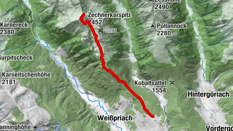 zechnerkarspitze, 2.452 m